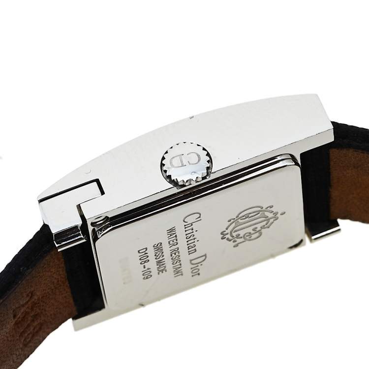 Pre Owned Dior Black Stainless Steel Malice D108-109 Women's Wristwatch 19 mm