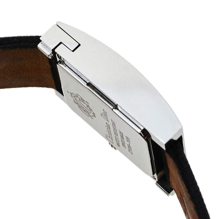 Pre Owned Dior Black Stainless Steel Malice D108-109 Women's Wristwatch 19 mm