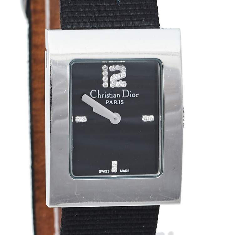 Pre Owned Dior Black Stainless Steel Malice D108-109 Women's Wristwatch 19 mm