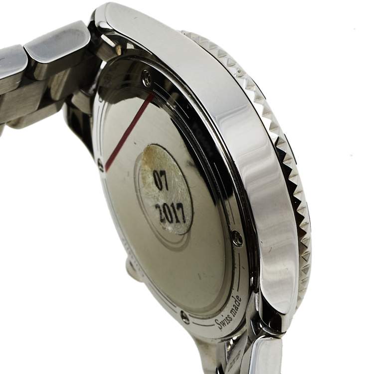Pre Owned Dior Blue Mother Of Pearl Stainless Steel Christal CD143117 Women's Wristwatch 33 mm