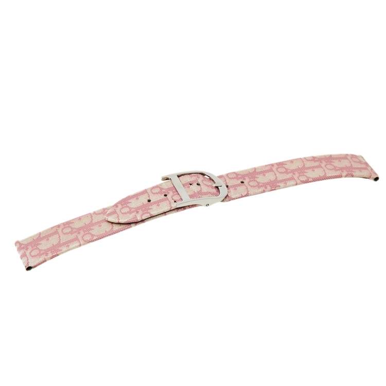 Pre Owned Dior Mother Of Pearl Stainless Steel Leather Malice D78-109 Women's Wristwatch 19 mm
