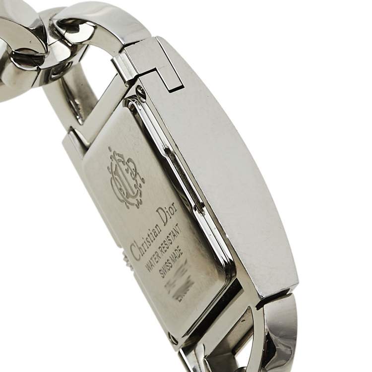 Pre Owned Dior Mother Of Pearl Stainless Steel Diamond Malice D78-1091 Women's Wristwatch 19 mm
