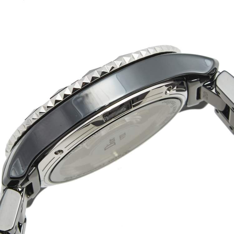 Pre Owned Dior Black Ceramic Stainless Steel VIII Place Vendome CD1245E0C001 Women's Wristwatch 38 mm