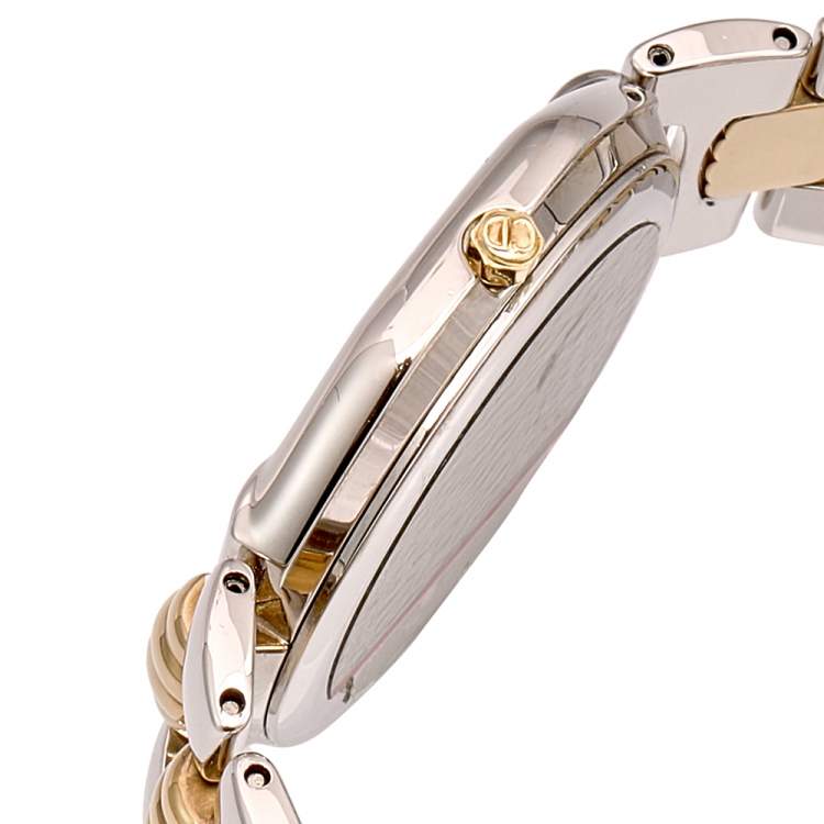 Pre Owned Christian Dior Grey Two Tone Stainless Steel  Octagon 45.204 Women's Wristwatch 32 mm