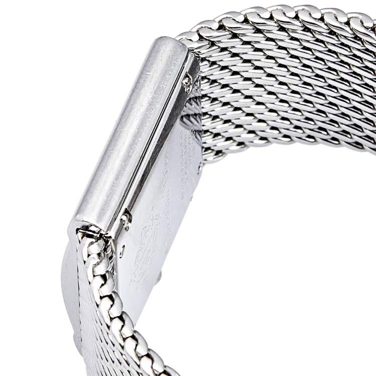 Pre Owned Christian Dior Silver Stainless Steel D79-100 Women's Wristwatch 28 mm