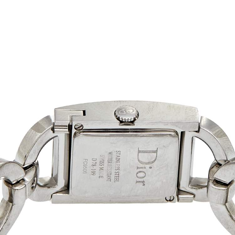 Pre Owned Dior Mother Of Pearl Stainless Steel Malice D78-109 Women's Wristwatch 19 mm
