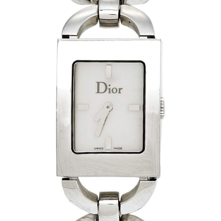 Pre Owned Dior Mother Of Pearl Stainless Steel Malice D78-109 Women's Wristwatch 19 mm