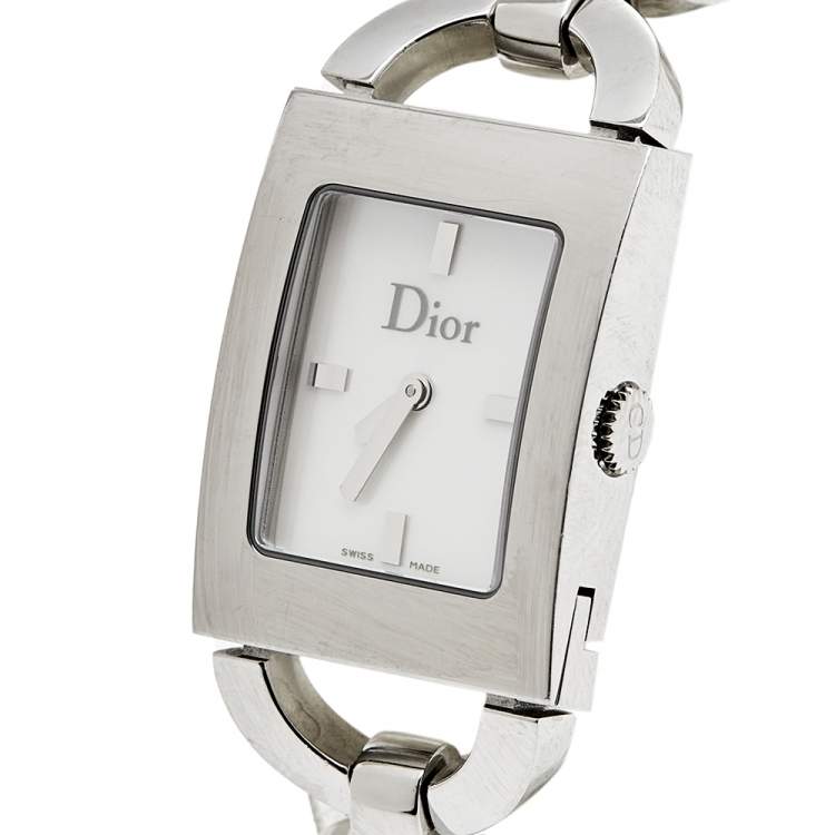 Pre Owned Dior Mother Of Pearl Stainless Steel Malice D78-109 Women's Wristwatch 19 mm