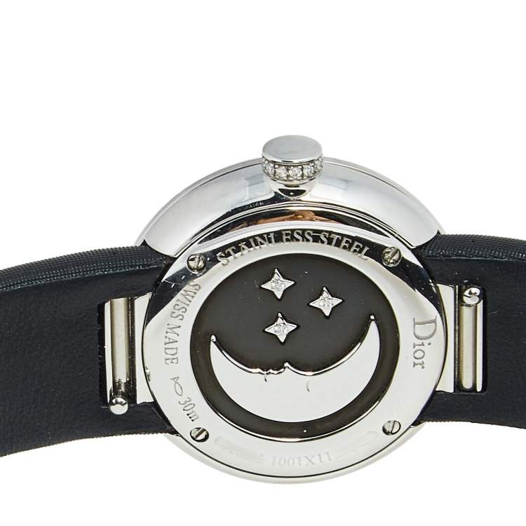 Pre Owned Dior Mother of Pearl Stainless Steel Diamond Satin La D De Dior Rose Celeste CD04711X1001 Women's Wristwatch 25 mm