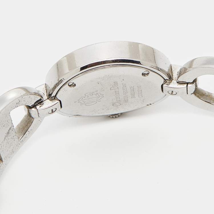 Pre Owned Christian Dior Silver Stainless Steel Malice CD022110 Women's Wristwatch 25 mm