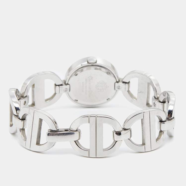Pre Owned Christian Dior Silver Stainless Steel Malice CD022110 Women's Wristwatch 25 mm