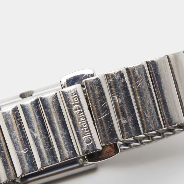 Pre Owned Christian Dior Silver Stainless Steel Riva D80-100 Women's Wristwatch 23 mm