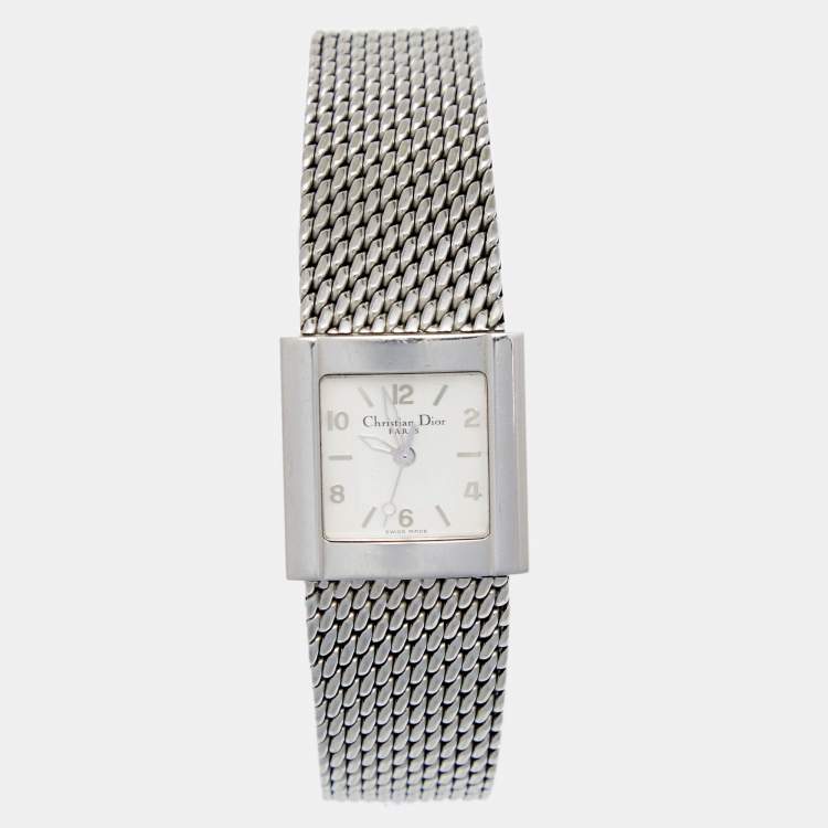 Christian Dior Silver Stainless Steel Riva D80-100 Women's