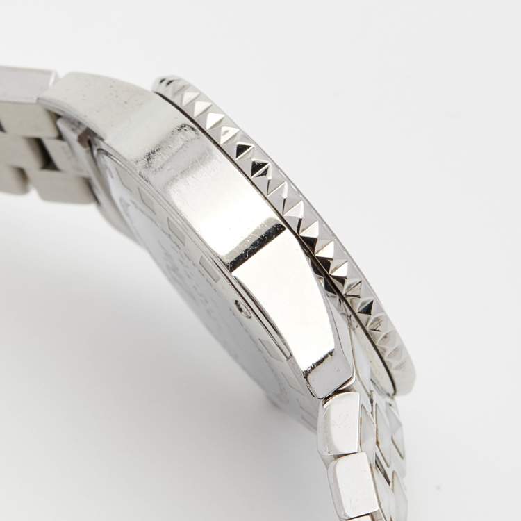 Pre Owned Dior White Diamond  Stainless Steel Christal CD112118 Women's Wristwatch 28 mm