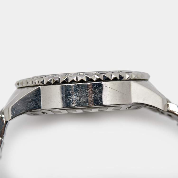 Pre Owned Dior Black Stainless Steel Diamond Christal CD11431E Women's Wristwatch 38 mm