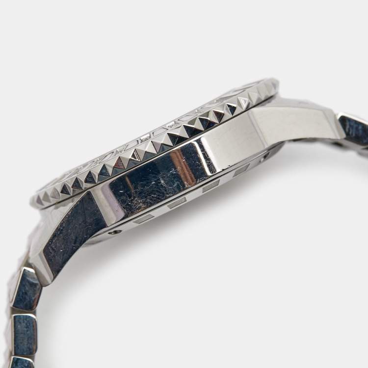 Pre Owned Dior Mother of Pearl Diamond Stainless Steel Christal CD113110M002 Women's Wristwatch 33 mm 