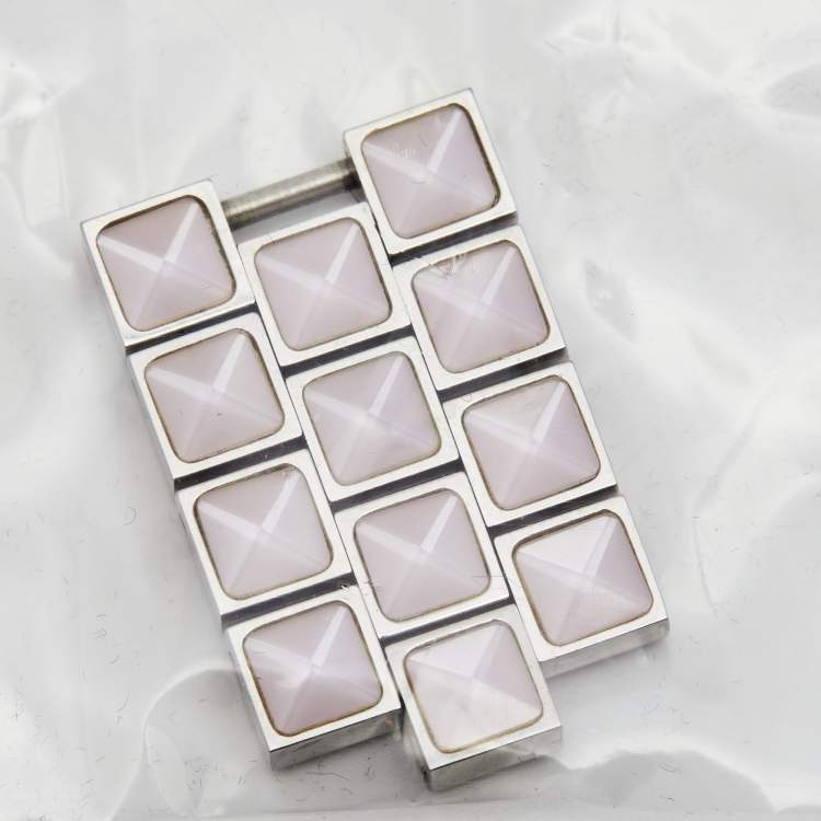 Pre Owned Dior Mother of Pearl Diamond Stainless Steel Christal CD113110M002 Women's Wristwatch 33 mm 