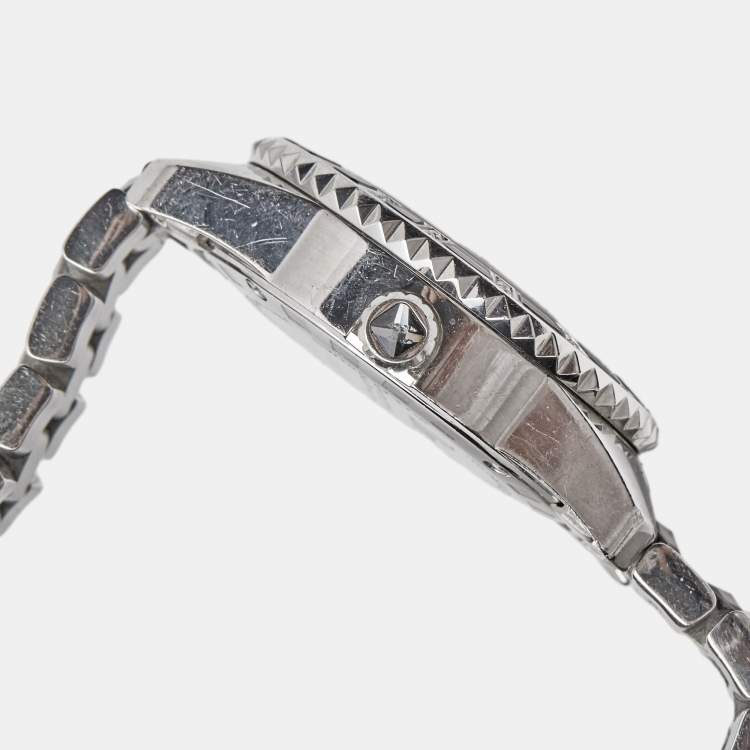 Pre Owned Dior Grey Stainless Steel Christal CD112115M001 Women's Wristwatch 29 mm