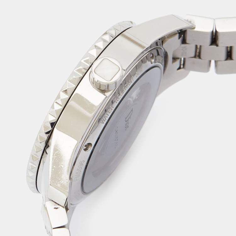 Pre Owned Dior Mother Of  Pearl Diamonds Stainless Steel Christal CD113512M001 Women's Wristwatch 33 mm