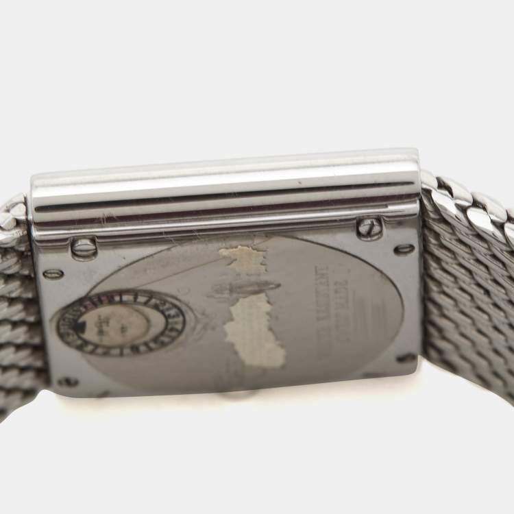 Pre Owned Christian Dior Grey Stainless Steel D79-100 Women's Wristwatch 28 mm