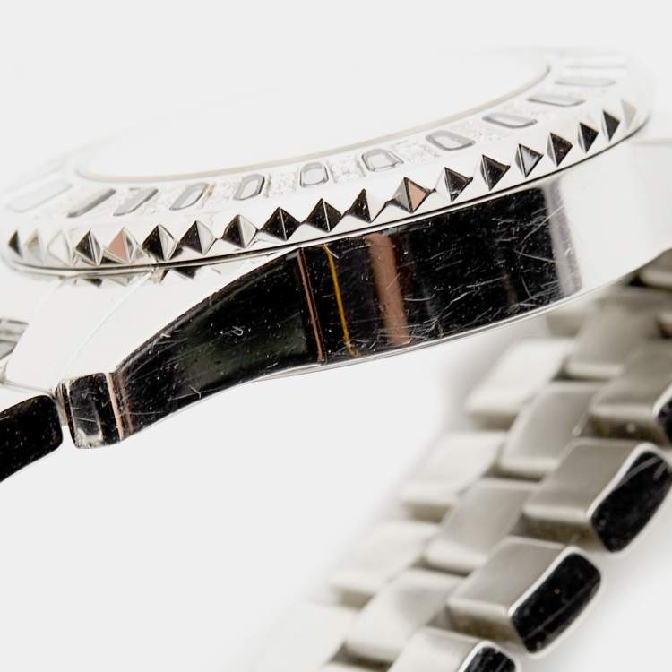 Pre Owned Dior Grey Stainless Steel Diamond Christal CD112115M001 Women's Wristwatch 28 mm