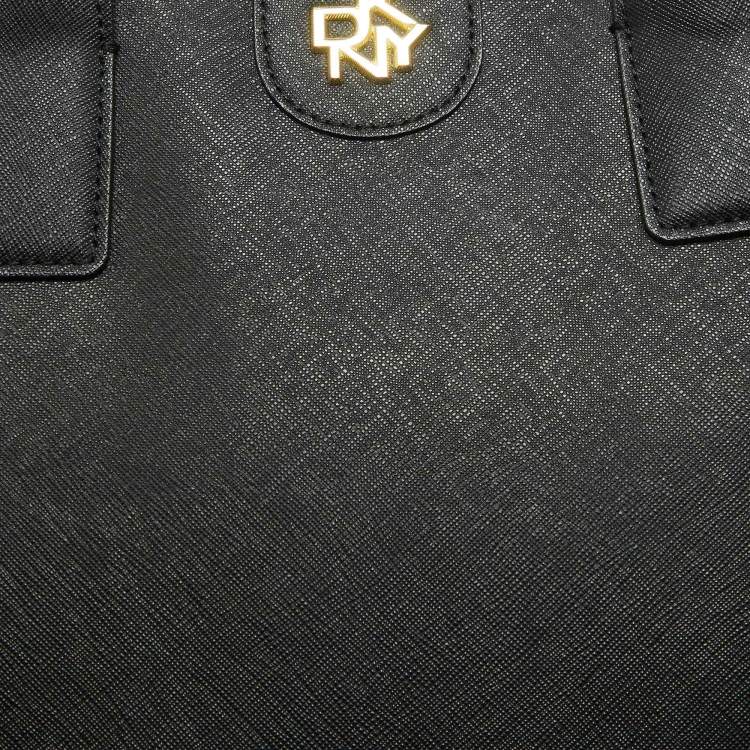 Pre Owned DKNY Black Leather Medium Carol Tote