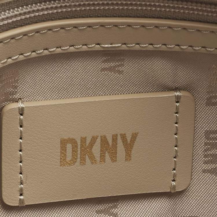 Pre Owned DKNY Brown Leather Bryant Dome Crossbody Bag