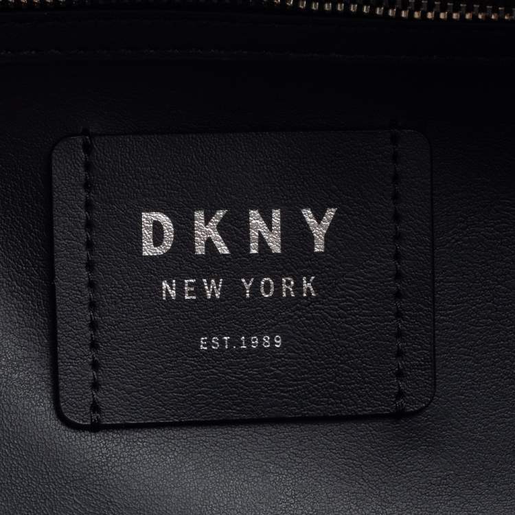 Pre Owned Dkny Tri Color Leather Shopper Tote