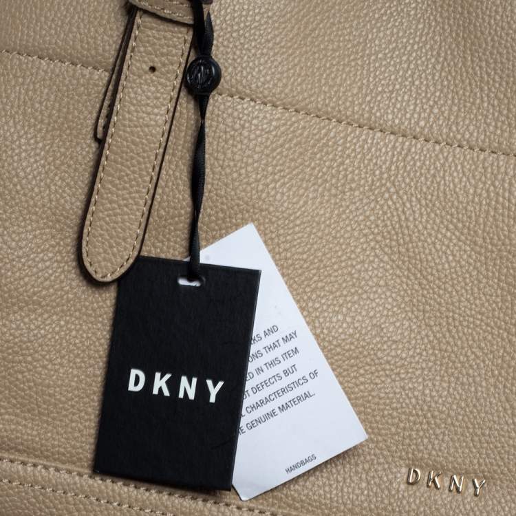 Pre Owned DKNY Beige Leather Tote