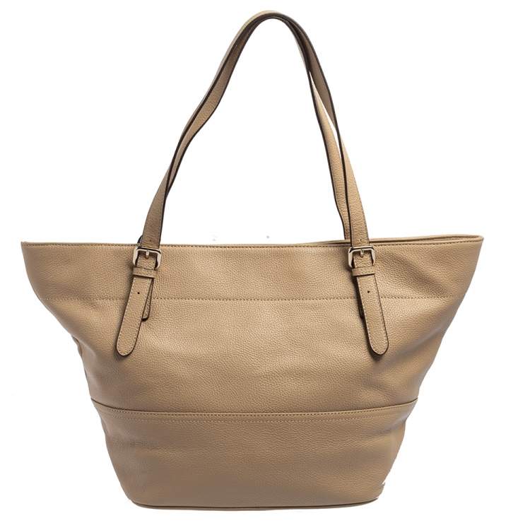 Pre Owned DKNY Beige Leather Tote