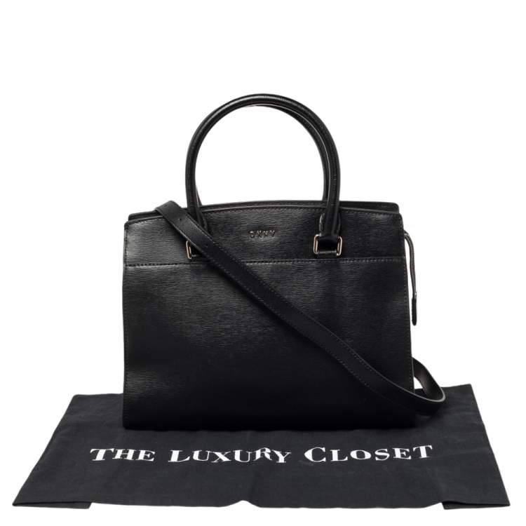 Pre Owned Dkny Black Leather Tote