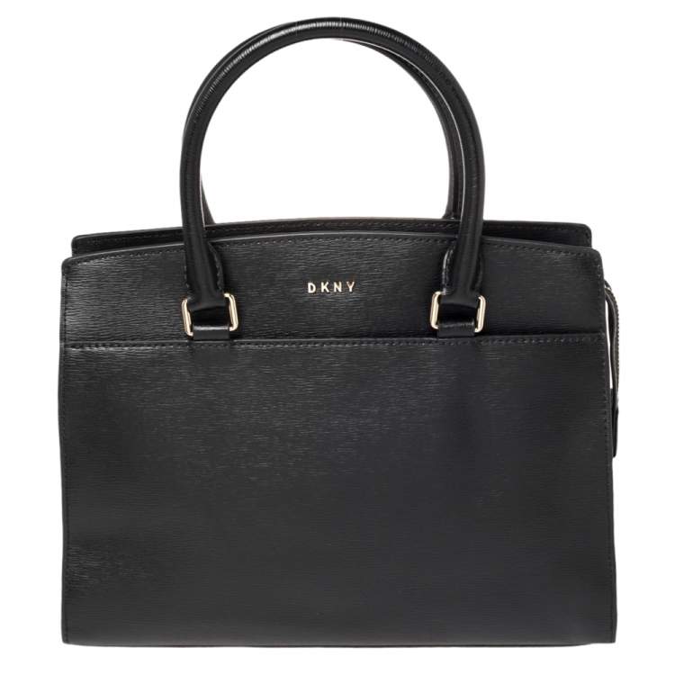 Pre Owned Dkny Black Leather Tote