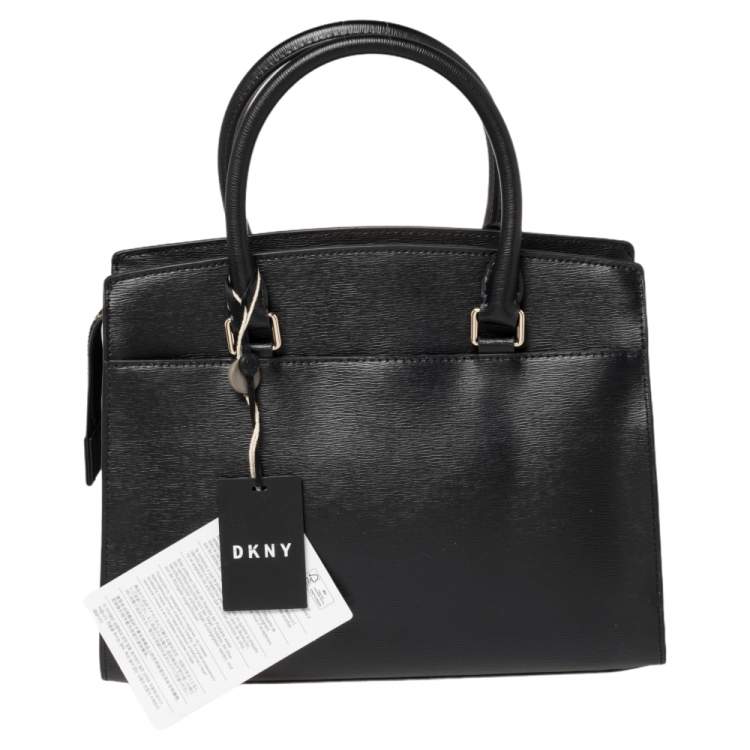 Pre Owned Dkny Black Leather Tote