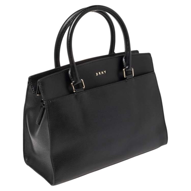Pre Owned Dkny Black Leather Tote