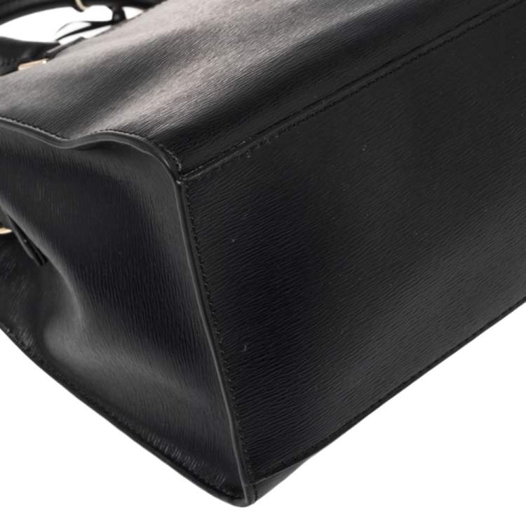 Pre Owned Dkny Black Leather Tote