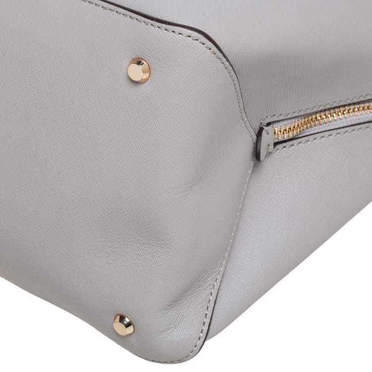 Pre Owned DKNY Grey Leather Bryant Park Shoulder Bag