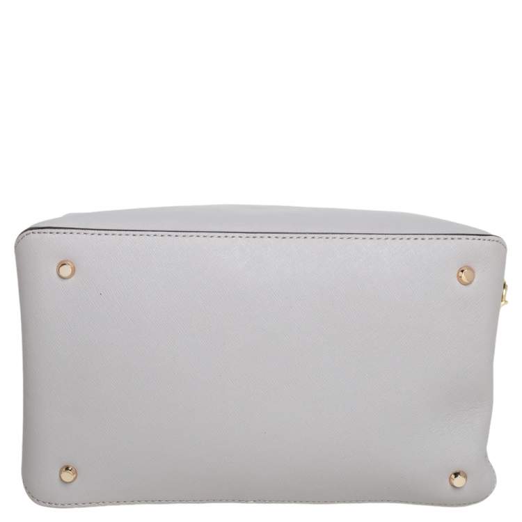 Pre Owned DKNY Grey Leather Bryant Park Shoulder Bag