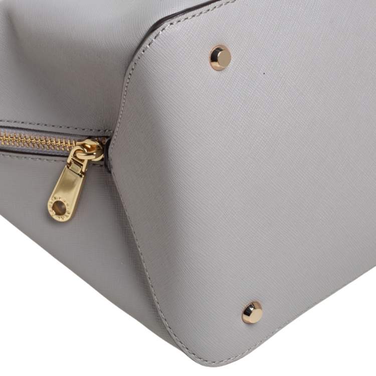 Pre Owned DKNY Grey Leather Bryant Park Shoulder Bag