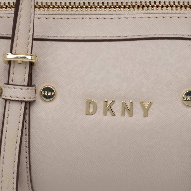 Pre Owned DKNY Beige PVC Small BO Duffel Bag