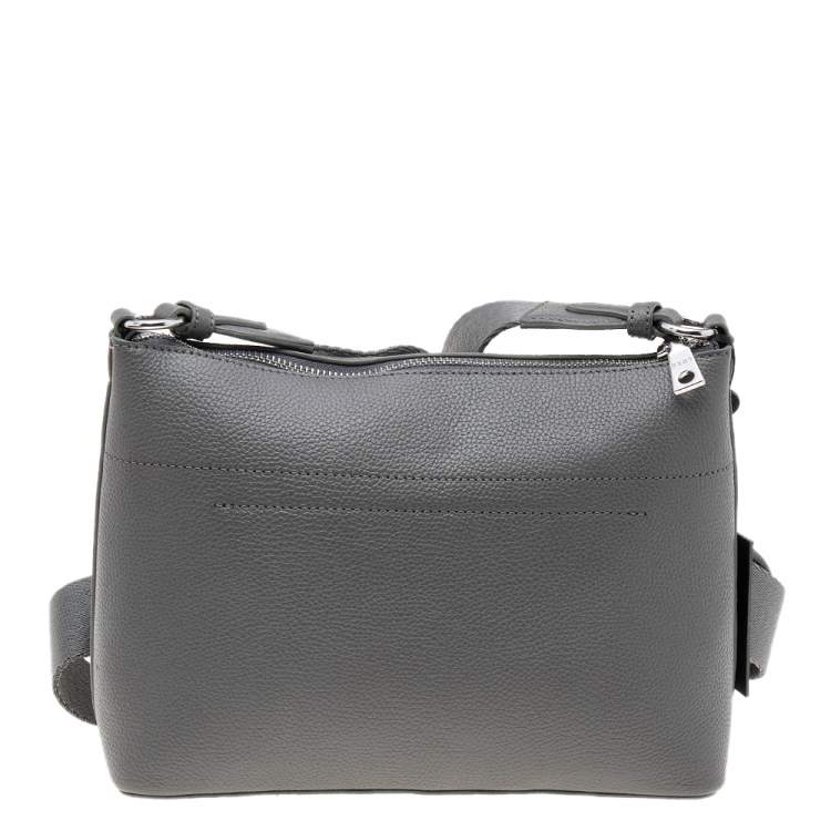 Pre Owned DKNY Grey Leather Winston Crossbody Bag