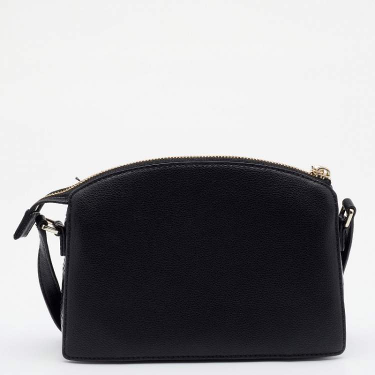 Pre Owned DKNY Black Snake Embossed and Leather Clara Crossbody Bag
