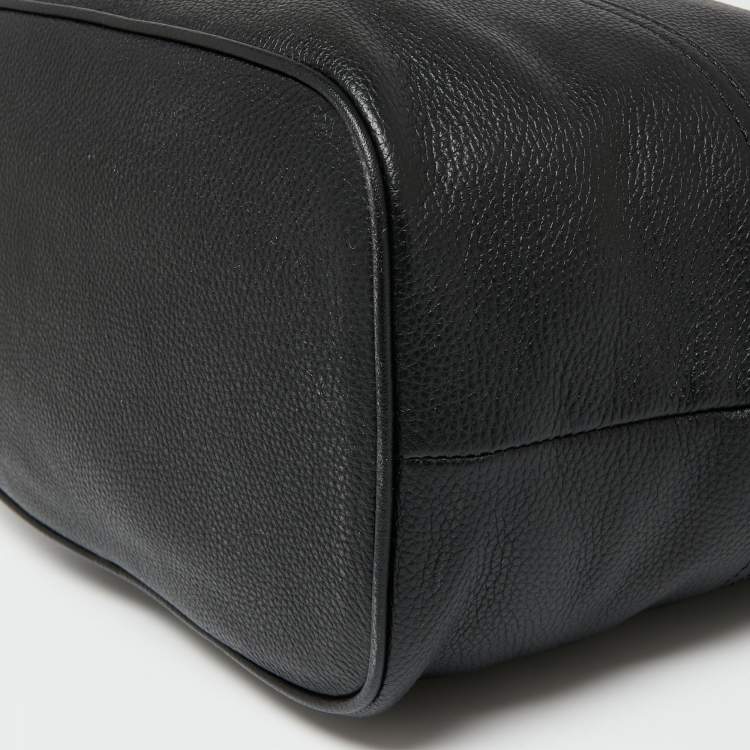 مملوكة مسبقًا DKNY Black Pebbled Leather Large Tote