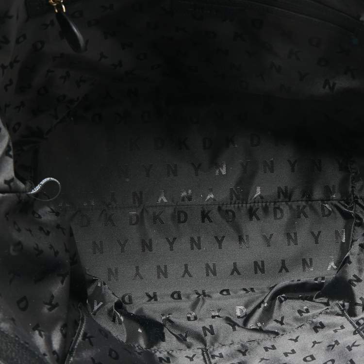 مملوكة مسبقًا DKNY Black Pebbled Leather Large Tote