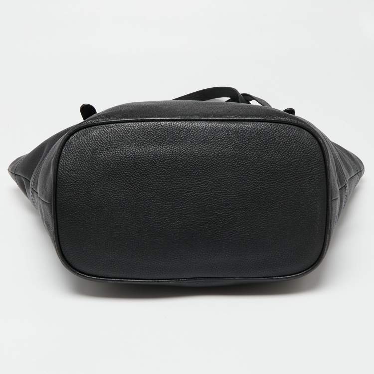 مملوكة مسبقًا DKNY Black Pebbled Leather Large Tote