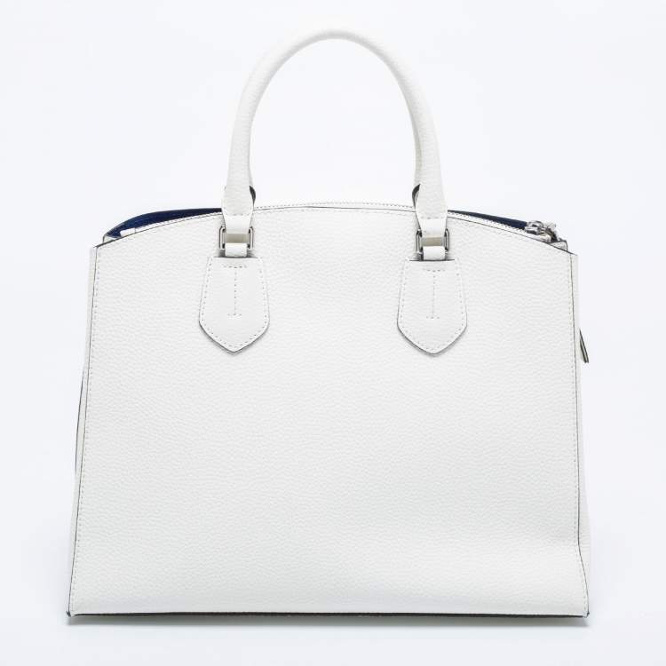 Pre Owned DKNY White Pebble Leather Noho Tote