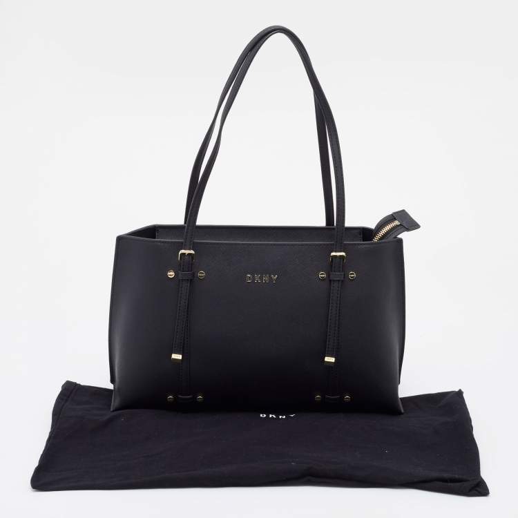 مملوكة مسبقًا DKNY Black Leather Tote