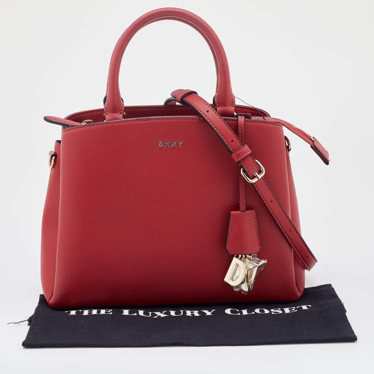 مملوكة مسبقًا DKNY Red Saffiano Leather Paige Tote