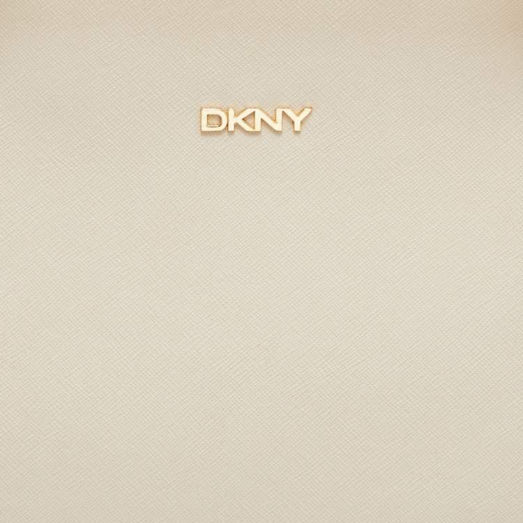 Pre Owned DKNY Cream Saffiano Leather Chain Satchel