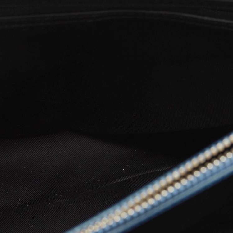 Pre Owned DKNY Blue Leather Bryant Park Chain Tote