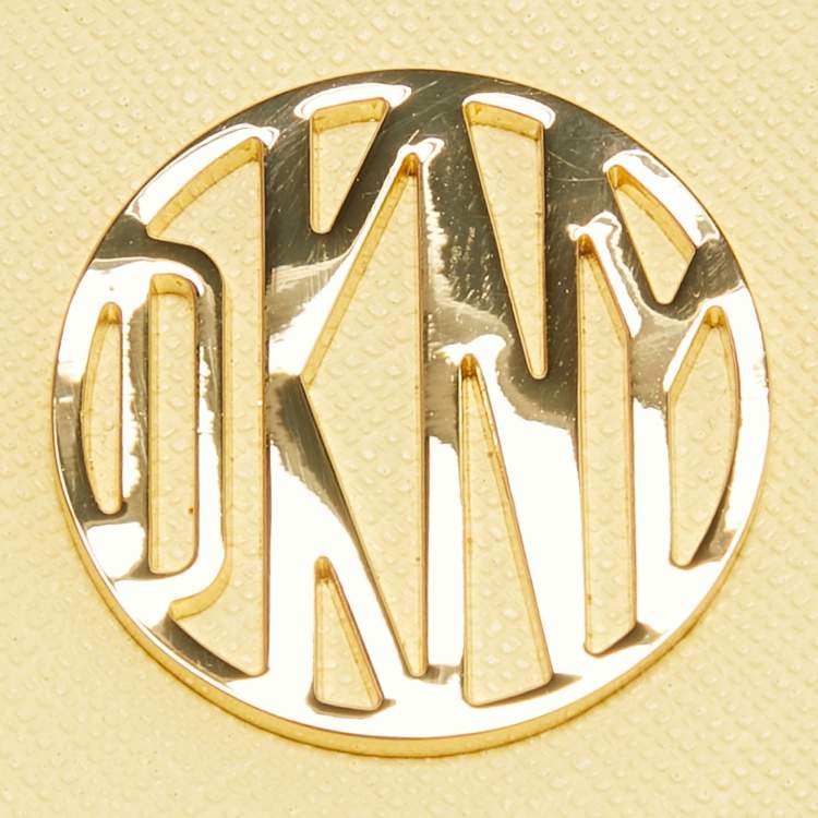 Pre Owned Dkny Yellow Leather Tote